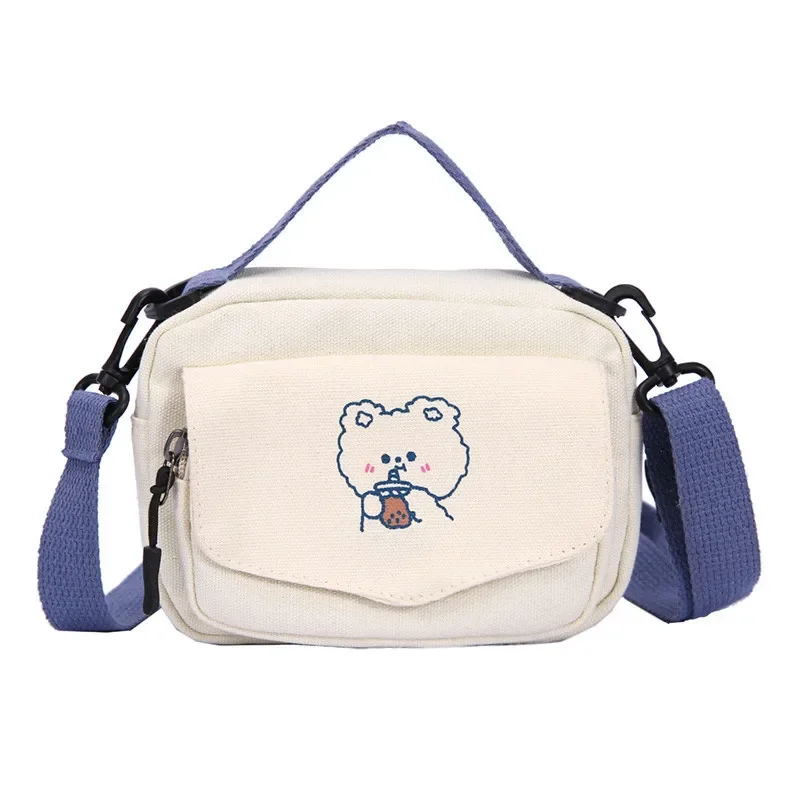 Bolso de lona para chica bonita, bandolera de hombro para estudiante, edición coreana, Instagram, Harajuku japonés, 2021