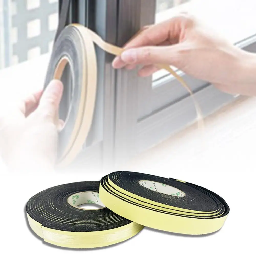 1 Roll 1/1.5/2CM EVA Foam Tape Self-adhesive Insulation Tape Roll Anti-collision Noise Reduction Weather Stripping Seal Strip