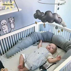 200cm 아기 어린이 침대에 대 한 악어 범퍼 어린이 침대에 대 한 범퍼 회색 악어 베개 아기 방 장식 아기 침대 범퍼