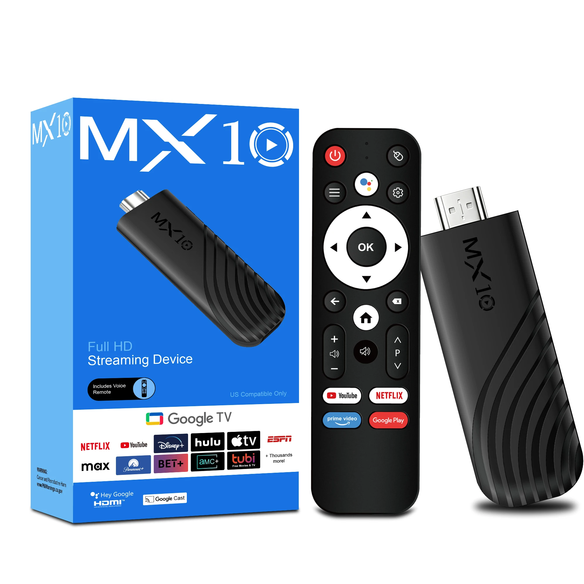 Smart Tv Stick - Perangkat Streaming Pintar MX10 Stick TV