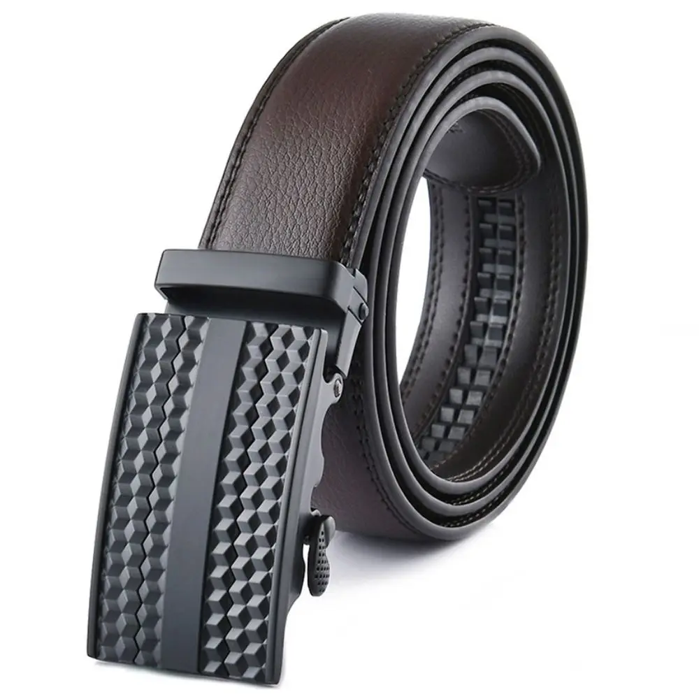 Ceinture en cuir de vache souple pour hommes, Vintage, 115/120/125cm, boucle en métal, ceinture en jean, ceinture d'affaires pour hommes