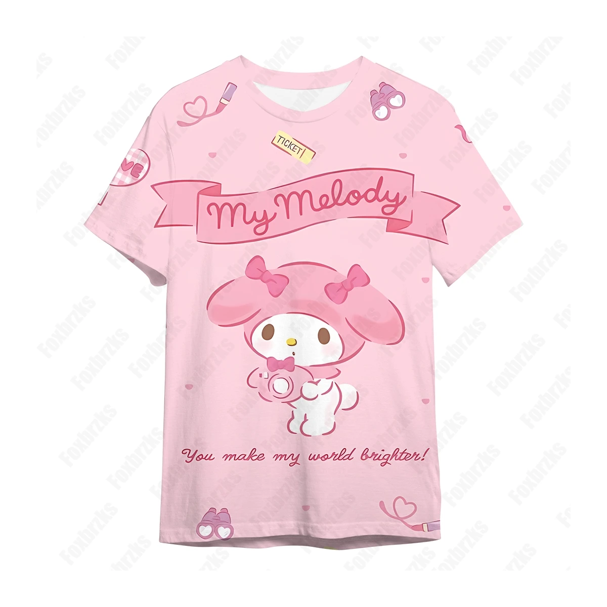 

Clothing Men's T-shirt Harajuku Style Sanrio 2024 Shirts Fashion Gift High Quality Children Trend Y2k Clothes Oversized New