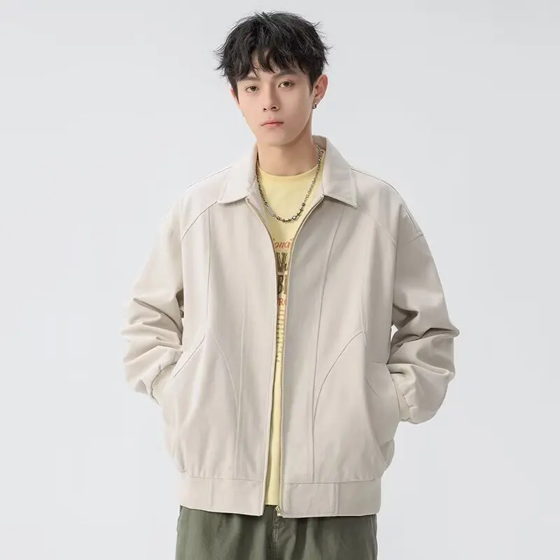 

Мужская повседневная свободная посадка свободного кроя с застежкой-молнией в американском стиле ретро Harington Jaet, длинная ветрозащитная верхняя одежда на весну и осень