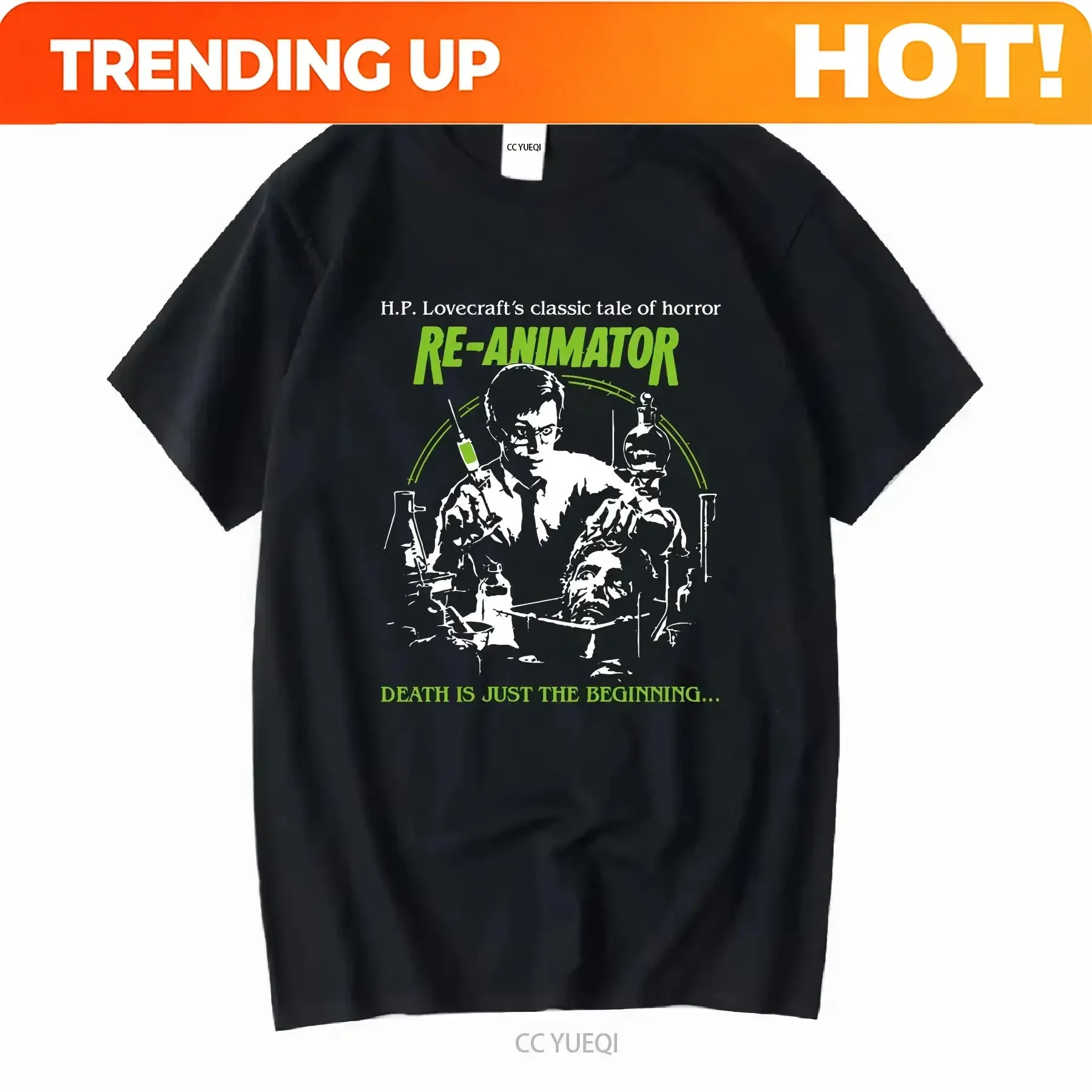 Customization Shirt INSPIRED BY HP LOVECRAFT REANIMATOR LOGO CULT MOVIE T SHIRT Long Or Short Sleeves Vintage Washed Designer Cl