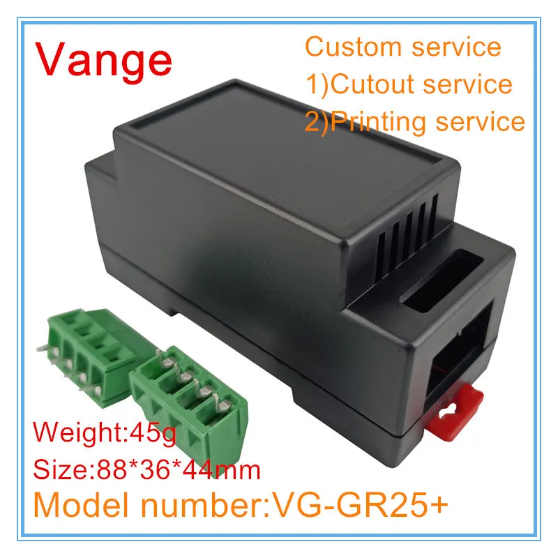 Vange terminal block junction box 88*36*44mm ABS plastic enclosure din rail box