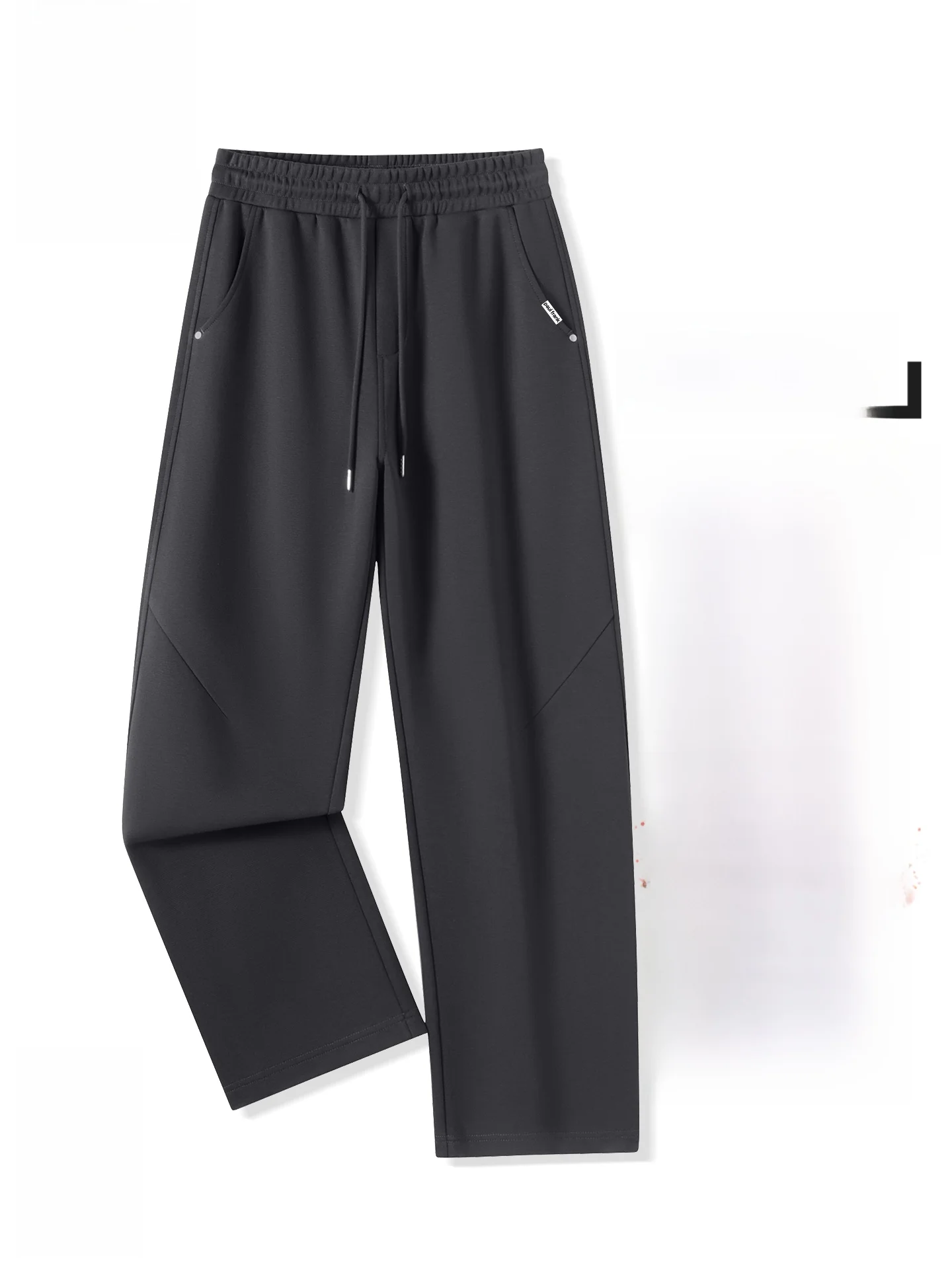 

Men's Deep ey Fce Lined Casual Pants Autumn Winter Heavy Du Bent Knife Pants Straight Leg Cotton Polyester