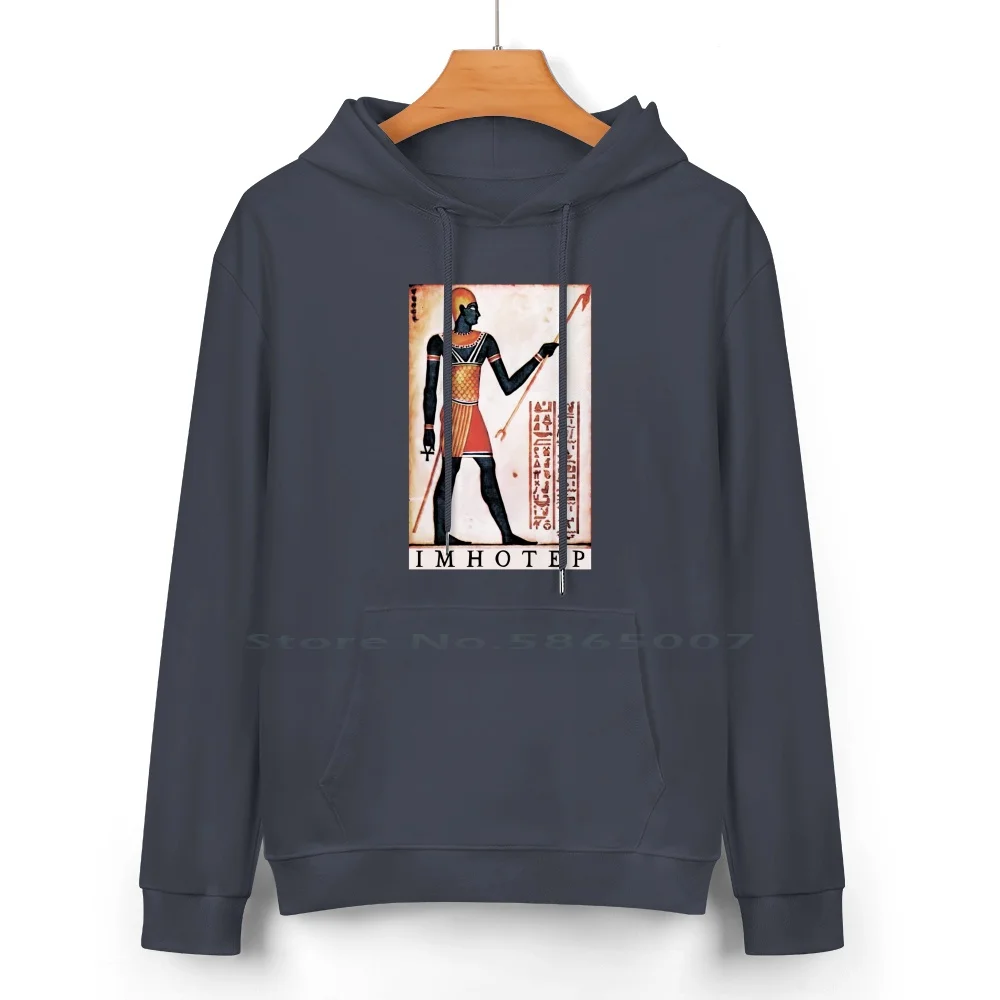 Pharaoh Imhotep Pure Cotton Hoodie Sweater 24 Colors Pharaoh Imhotep Egyptian Hieroglyphics Ancient Egypt Hieroglyphs 100%