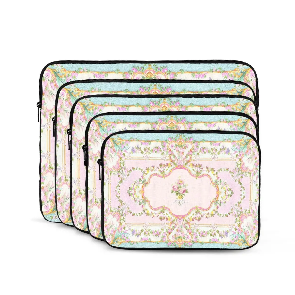 

Французский рококо с цветочной акварельной панелью, сумка для ноутбука, чехол для Macbook Air Pro, противоударный чехол для планшета, сумка