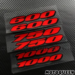 Decalques reflexivos adesivos para motocicleta, capacete de carenagem, almofada do tanque do motor do corpo, decoração para GS, DL, GSXR, GSR, GSXS, 600, 750, 1000 CC, 2 pcs