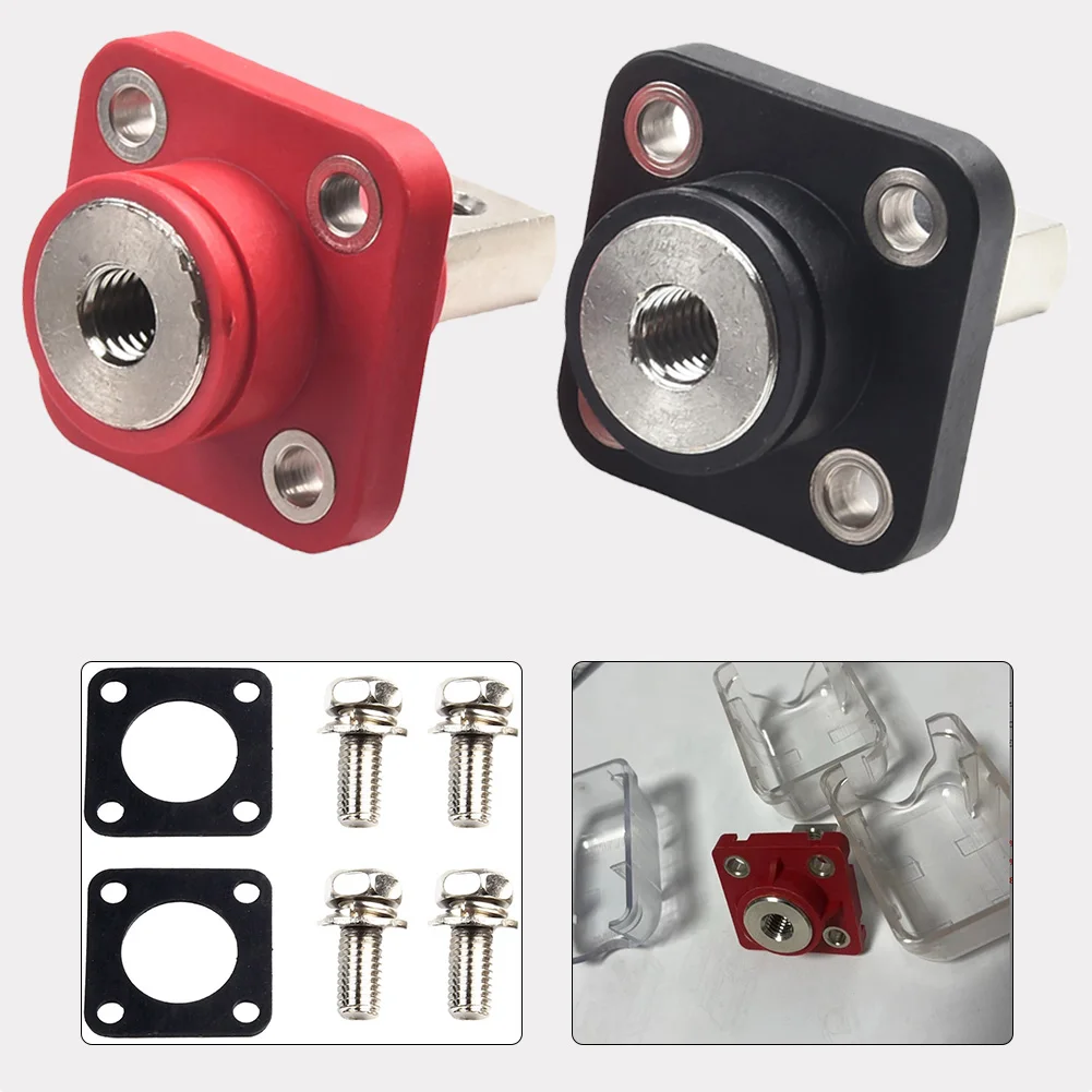 

2pcs Copper Lithium Battery Terminal Connector DC1000V 250A High Current Copper Energy Storage Terminal Power Tools Parts