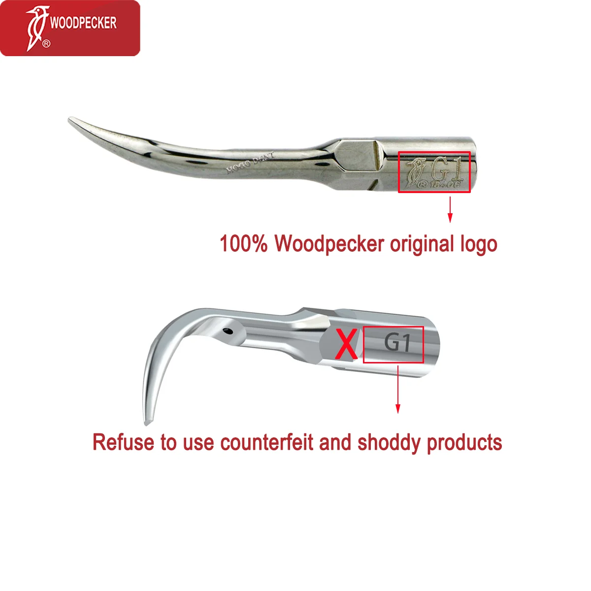 5PCS Woodpecker P3 Ultrasonic Scaler Tips Compatible with EMS Mectron Handpiece Dental Scaling Teeth Cleaning Tool