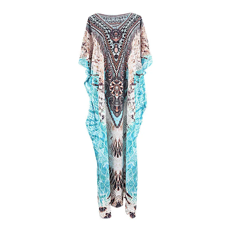 Rời Bohemian Polyester Bãi Biển Che Saida De Praia Đồ Bơi Nữ Váy Thể Làm Đường May Tỉ Đi Biển Pareo Sarong Đi Biển