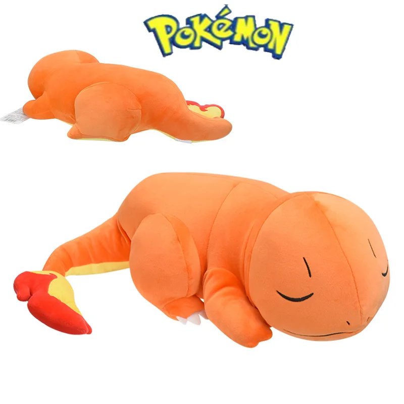 TAKARA Tomy Original Pokemon Plush Sleep Charmander Pillow Soft Stuffed Animal Toys Kawaii Anime Dolls Christmas Birthday Gift