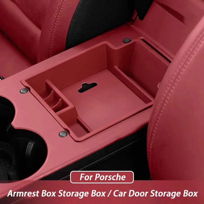 

For Porsche Cayenne 92A 9YA 2011-2024 Macan Car Door Storage Box Center Console Armrest box Organizer Tray Interior Accessories