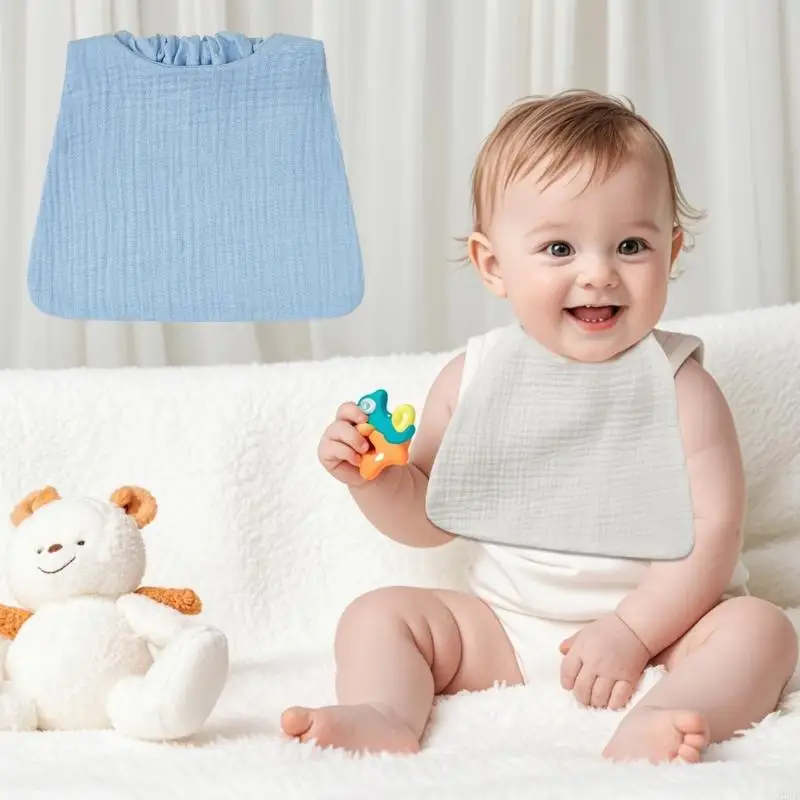 

Absorbent Baby Bandana Bib, Drooling Scarf Soft Teething Bib Burp Cloth for Newborns to Toddlers 0-24 Month A2UB