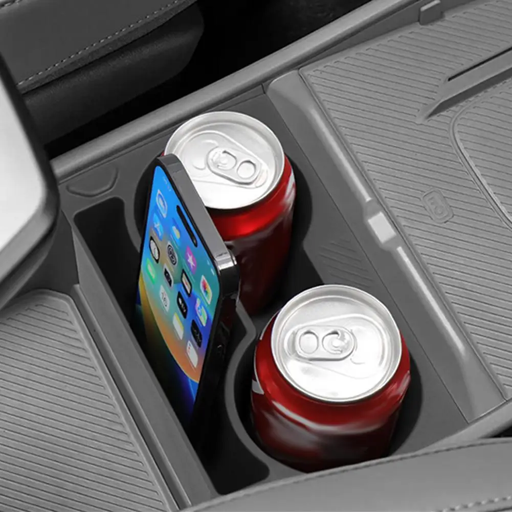 For 2024-2025 Kia EV3 Center Console Cup Holder Insert Anti-Shake Stabilizer Sleeve Drink Storage Non-Slip Car Cup Holder Pad