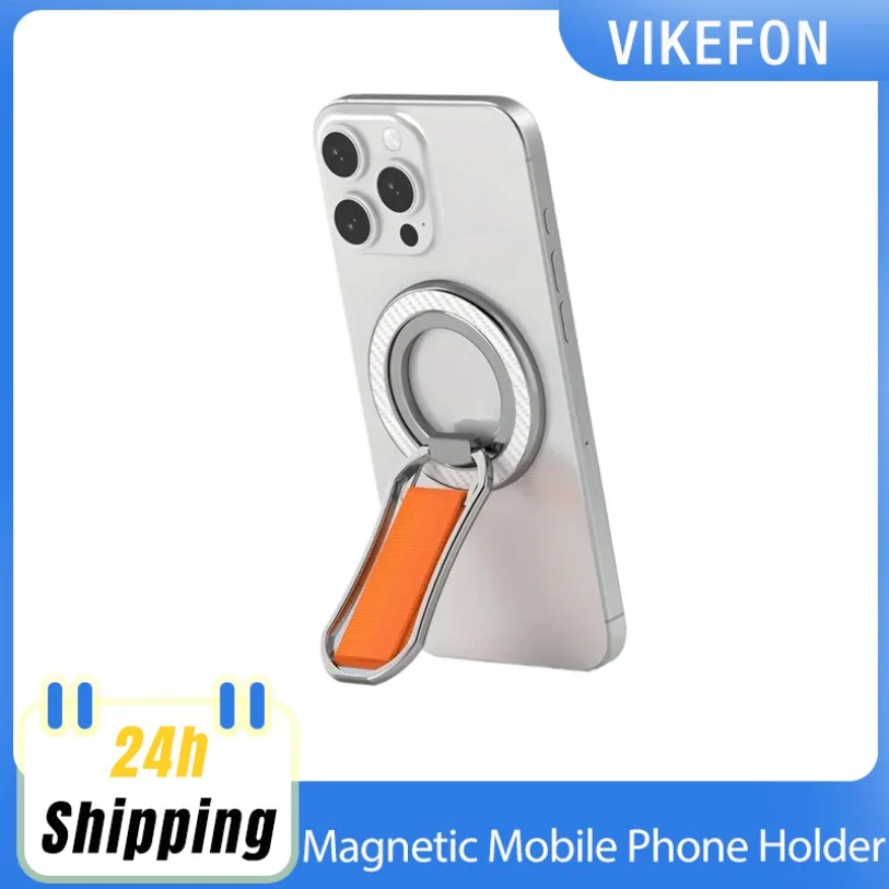 

360 Degree Rotation Finger Ring Desktop Holder Magnetic Mobile Phone Holder Support for iPhone Double-sided Strong Magnet
