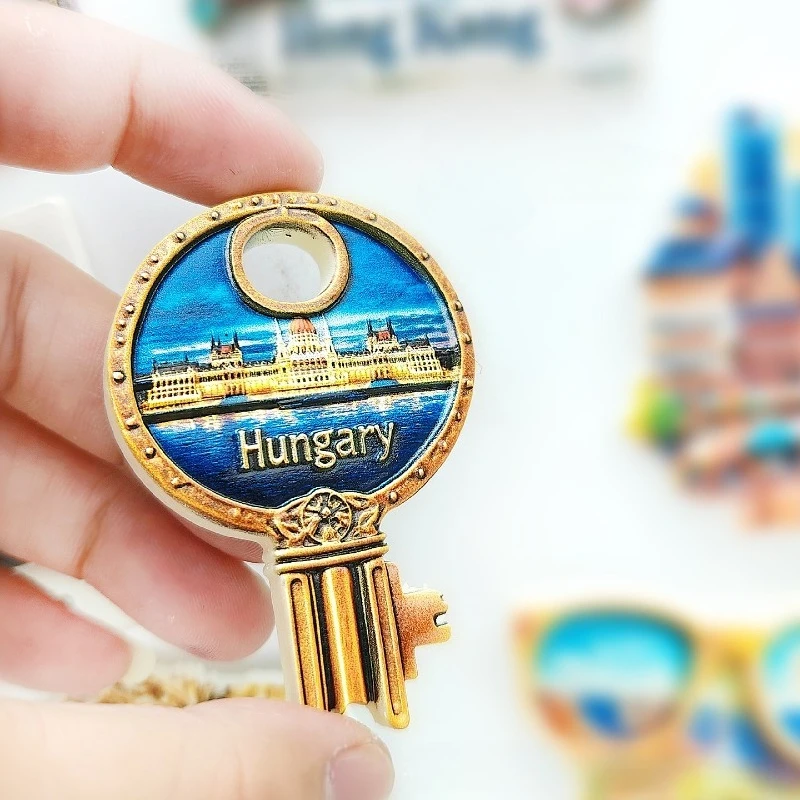 Hungary Budapest Danube Refrigerator Sticker Travel Companion Gift Stereo Magnetic Sticker Home Decor