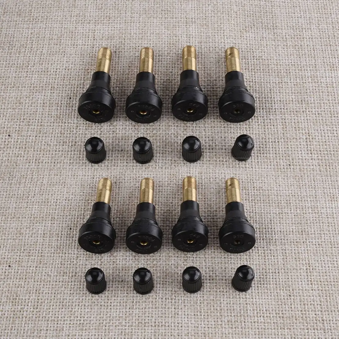 8 Uds. De latón perno para coche, camión, rueda de alta presión de alta resistencia, neumático sin cámara, vástagos de válvula de neumático sin manguera, eje con tapas antipolvo TR600HP
