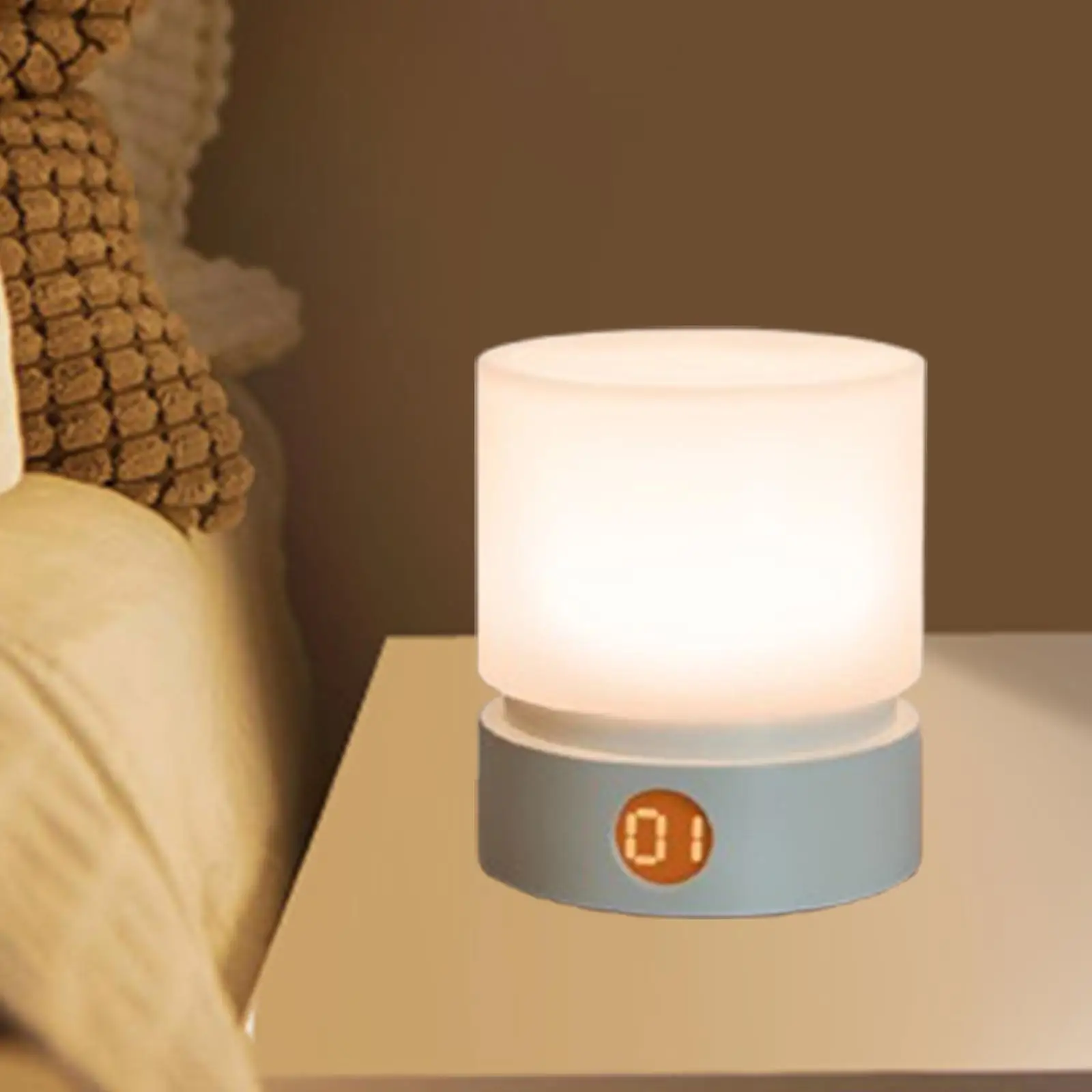 Night Light, Tabletop Stand Lamp with Timer Portable Desk Lamp LED Bedside