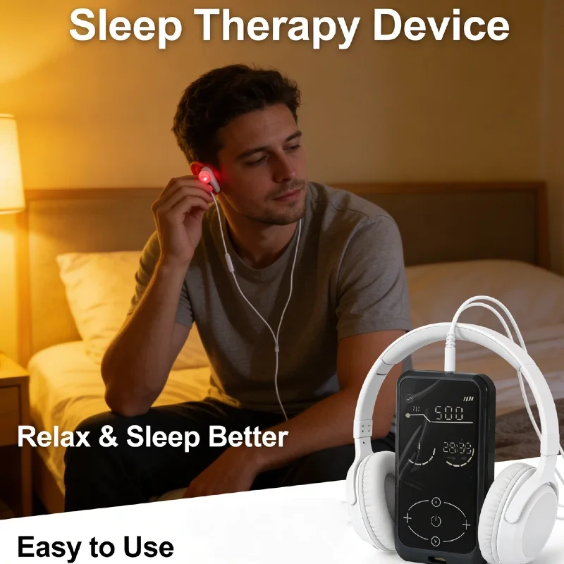 

Advanced CES Vagus Nerve Stimulation Device, Ear Clip Therapy for Sleep Anxiety Depression Relaxation Fast Sleep
