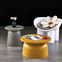 Nordic Mushroom Small Coffee Table, Small Balcony, Living Room Coffee Table, Simple Modern Plastic Mini Side Table Side Table