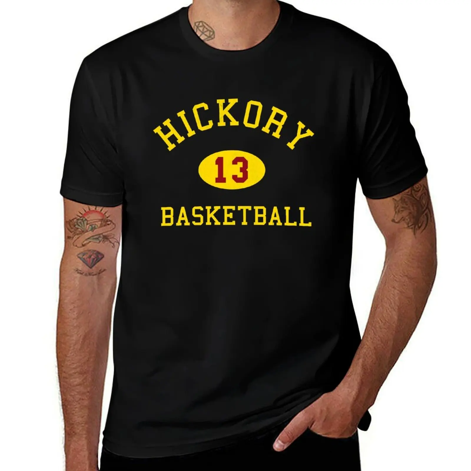 Hoosiers Hickory Basketball Tee T-Shirt Fashion Simple Casual Tee Shirt