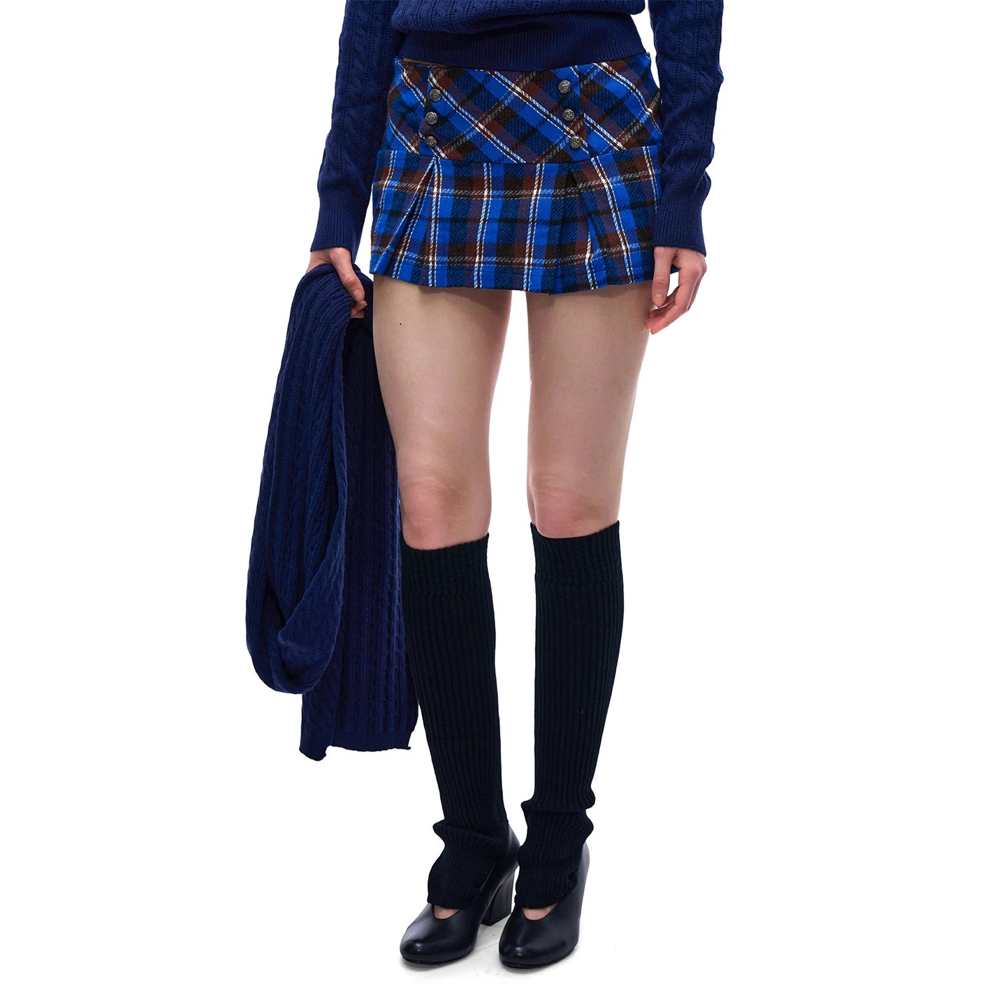 

Новая плиссированная юбка с низкой посадкой в клетку для старшеклассниц в американском стиле, сексуальная, для ранней весны