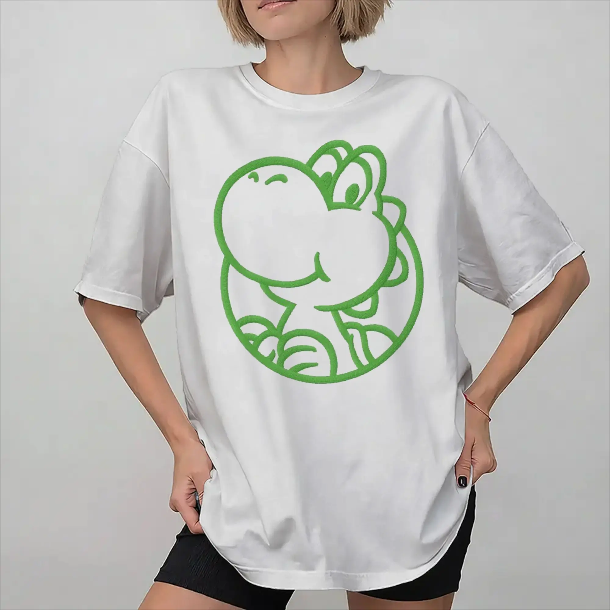 

Marioes characters yoshi Tee Shirt for Men Women Graphic Printed T Shirts Cotton Clothing