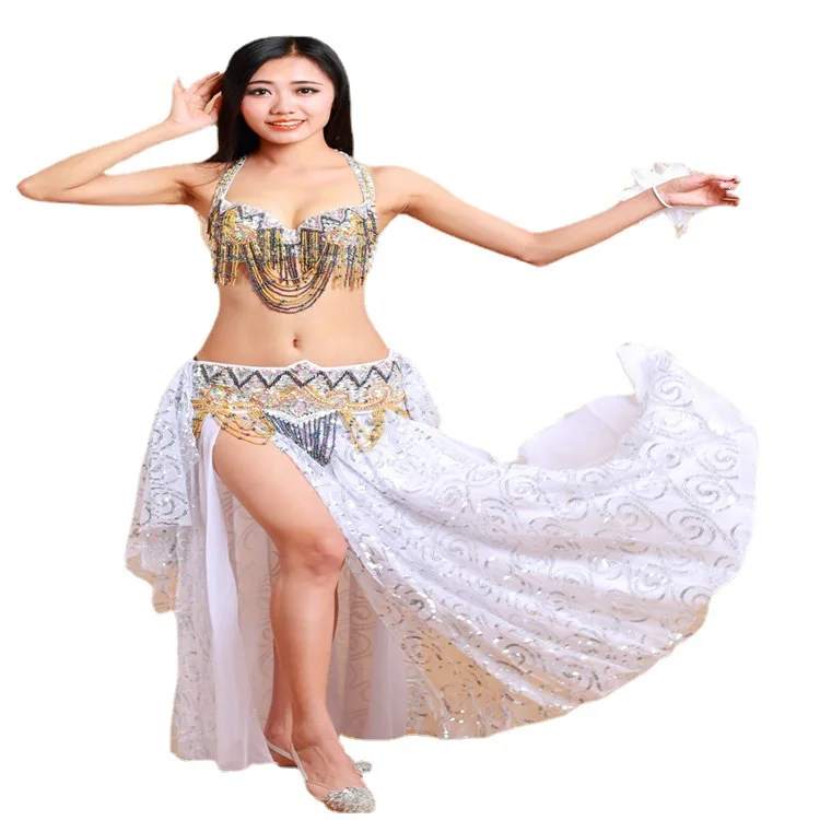 Yongda Jiayi Belly Dance. Dance costume. Indian costume pearl embroidered diamond set