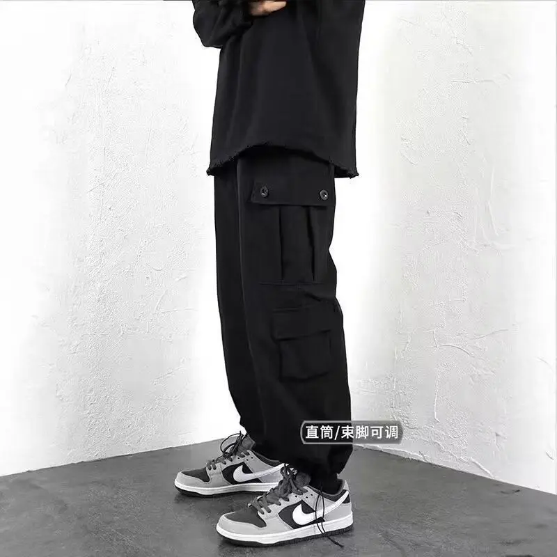 Nuovi pantaloni da lavoro larghi estivi da uomo sottili e casual con coulisse