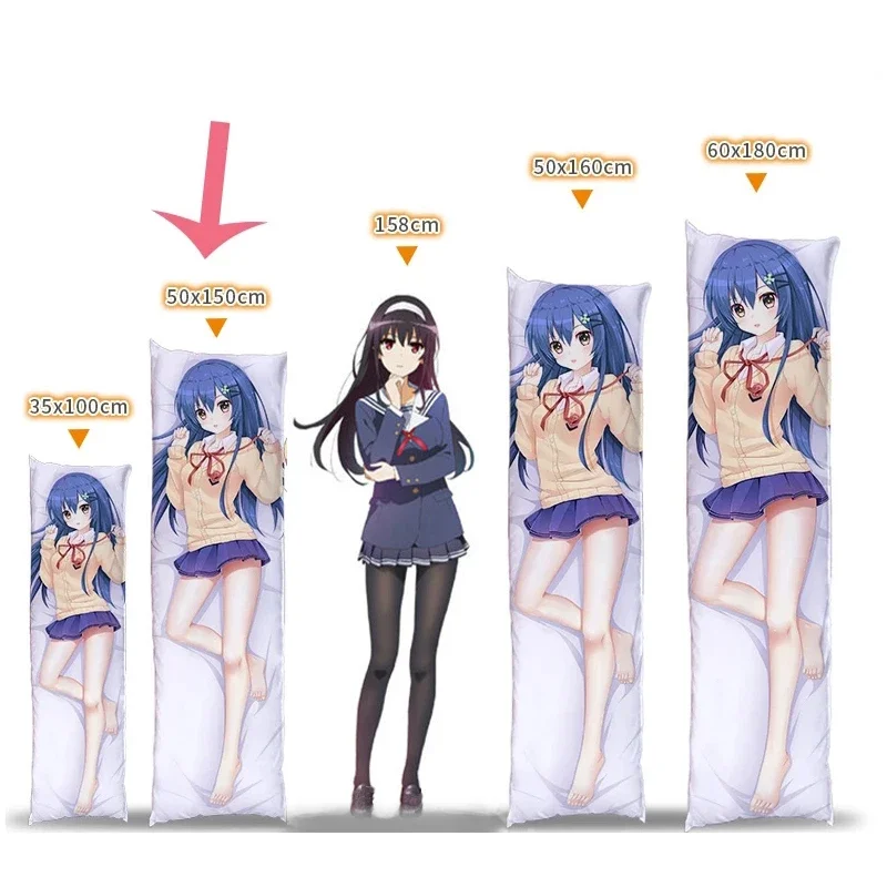 Anime Genshin Impact Xiao Cosplay Body Pillow Case Cosplay Accessories Two Sides Hugging Cushion Cover Peachskin Pillowcase view 3