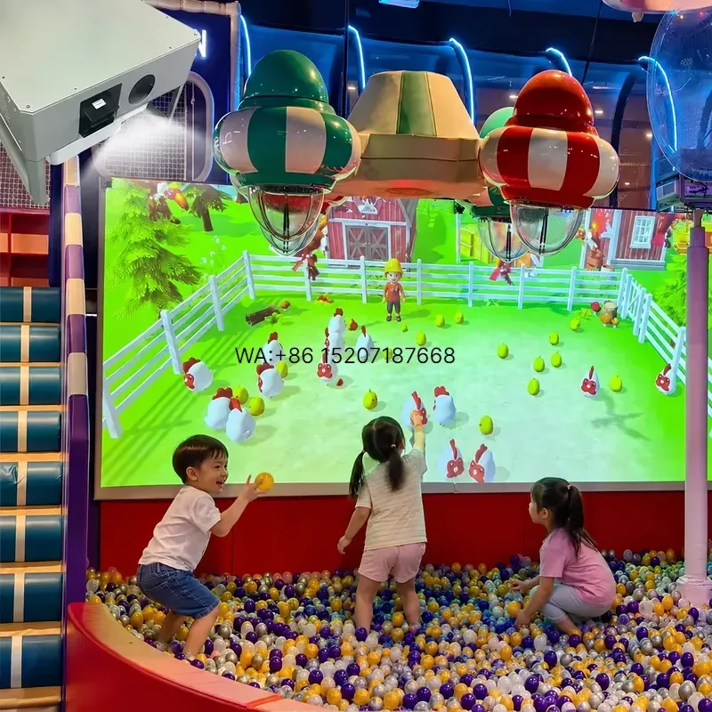 Wmwmnu Kids Projection Interactive Wall Ball Game for Indoor Playground and Activity Centers Popular Game Attraction
