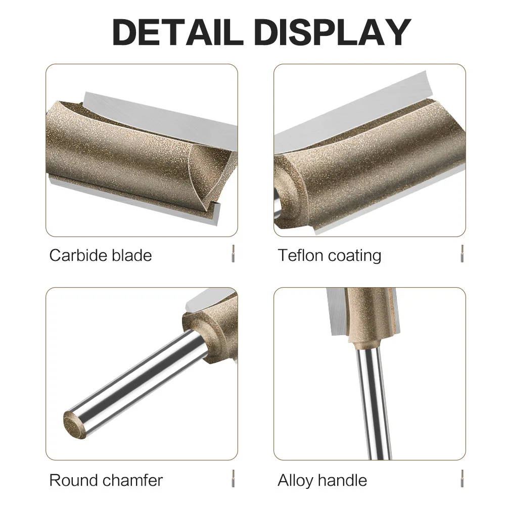 1/4 6.35MM 3-25mm Professiona Straight Bit Tungsten Carbide Single Double Flute Router Bit Wood Milling Cutter for Woodwork Tool