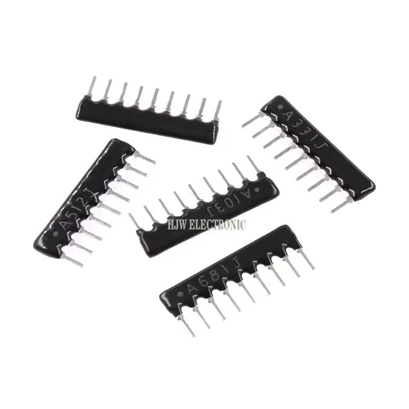 10pcs 9PIN 8PIN 7PIN 6PIN 5PIN exclusion Network Resistor array DIP 100 220 470 680 1K 1.2K 1.5K 2K 2.2K 4.7K 5.1K 10K 100K ohm