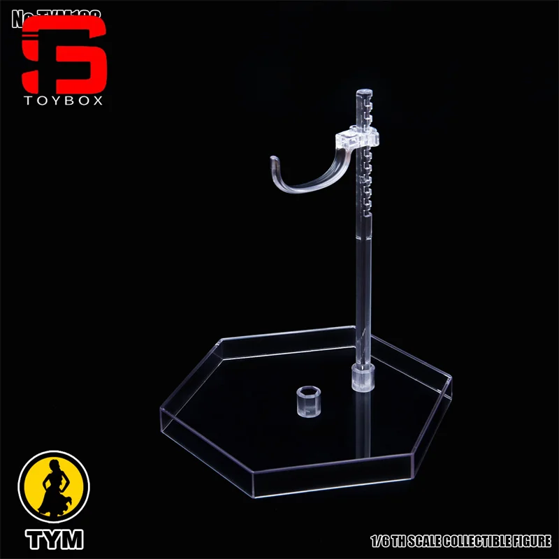 TYM133 1/6 1/12 Acrylic Hexagon Transparent Action Figure Base Display Stands Bracket Holder For Support 4