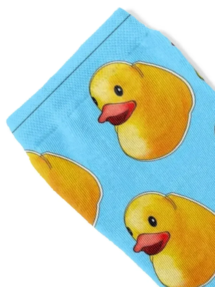 Ducky Delight: Vibrant Rubber Duck Painting Socks loose sport Socks Woman Men's