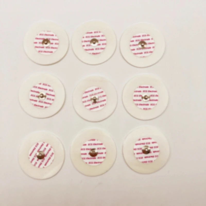 50pcs  Disposable ECG Electrodes, Snap Type Electrode Patches, Accessory for ECG Machine
