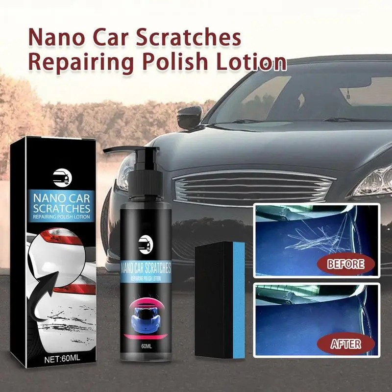 

60ml Car Scratch Repair Scratch Remover Auto Polishing Agent With Sponge Car Swirl Removal Tool Wax Paint Repair And Maintenance