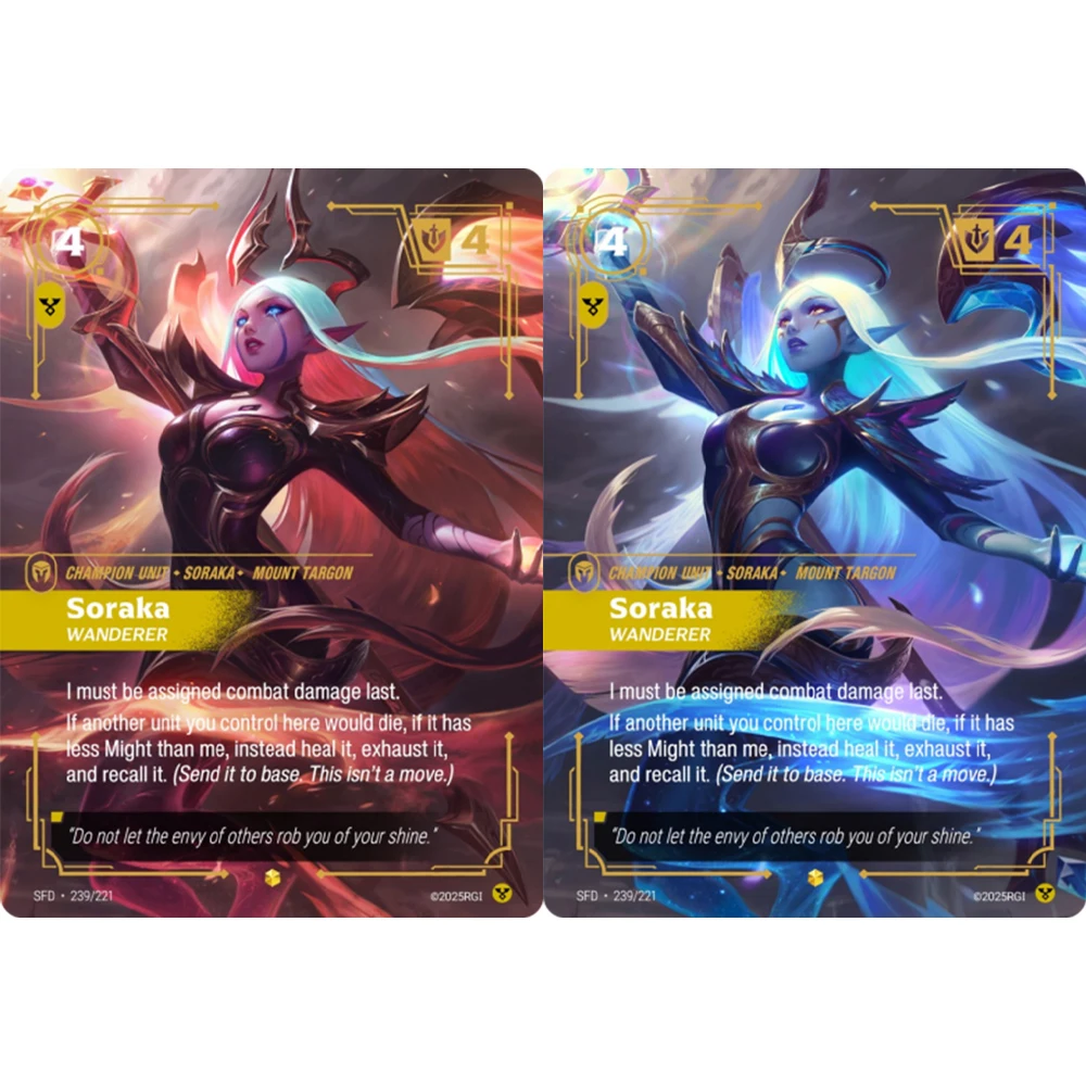 DIY League Of Legends Collectible Cards Soraka Yone Jhin Sett Yasuo TCG Hot Stamping Textured Collectible Card High Quality Made view 2