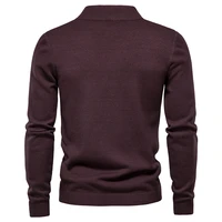 2021 New Winter Thickness Pullover Men O-neck Solid Color Long Sleeve Warm Slim Sweaters Men Men's Sweater Pull Male Clothing 4