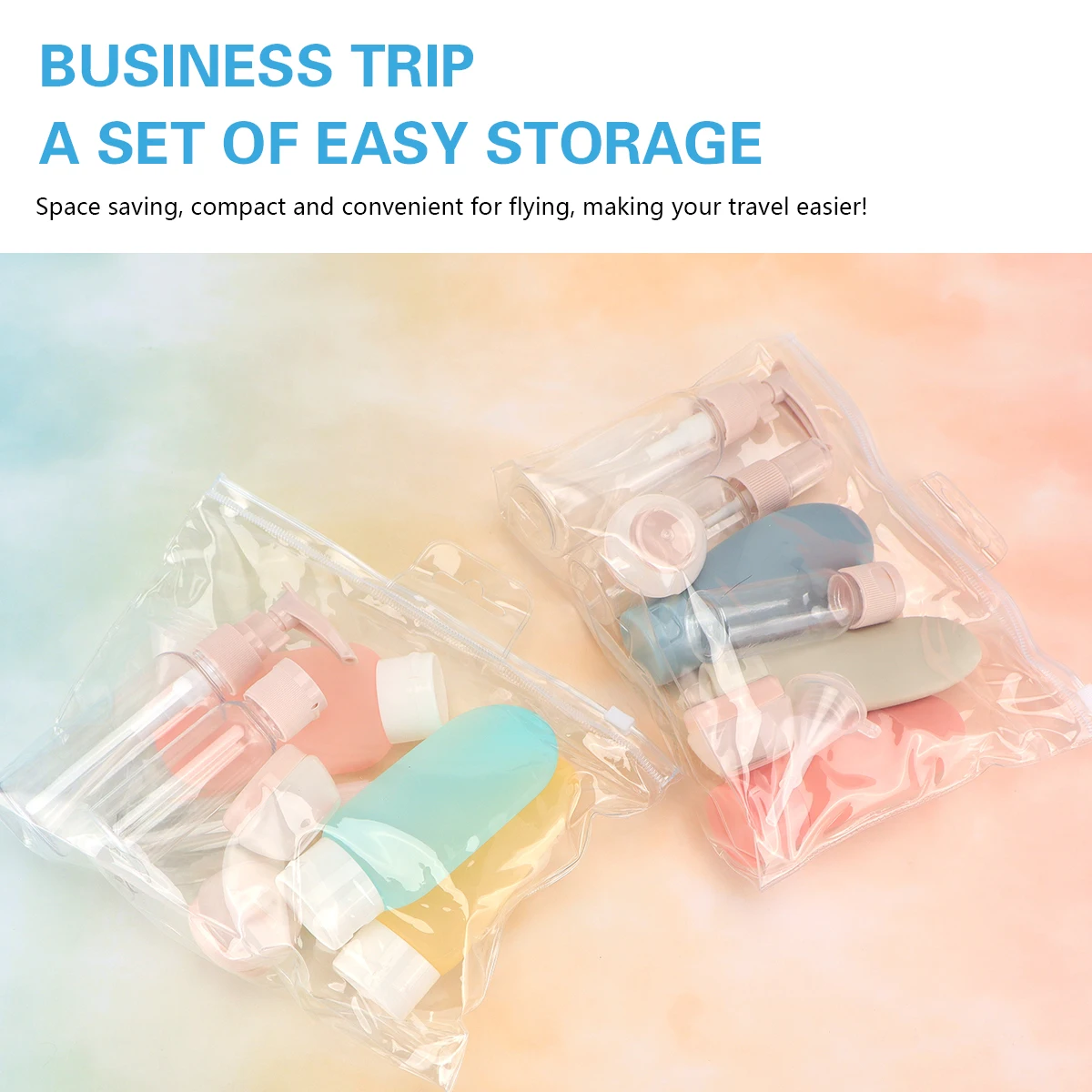 11 stuks multifunctionele reizen draagbare navulflessen lege vloeistofcontainer navulling spray lotion shampoo douchegel buis bottelen