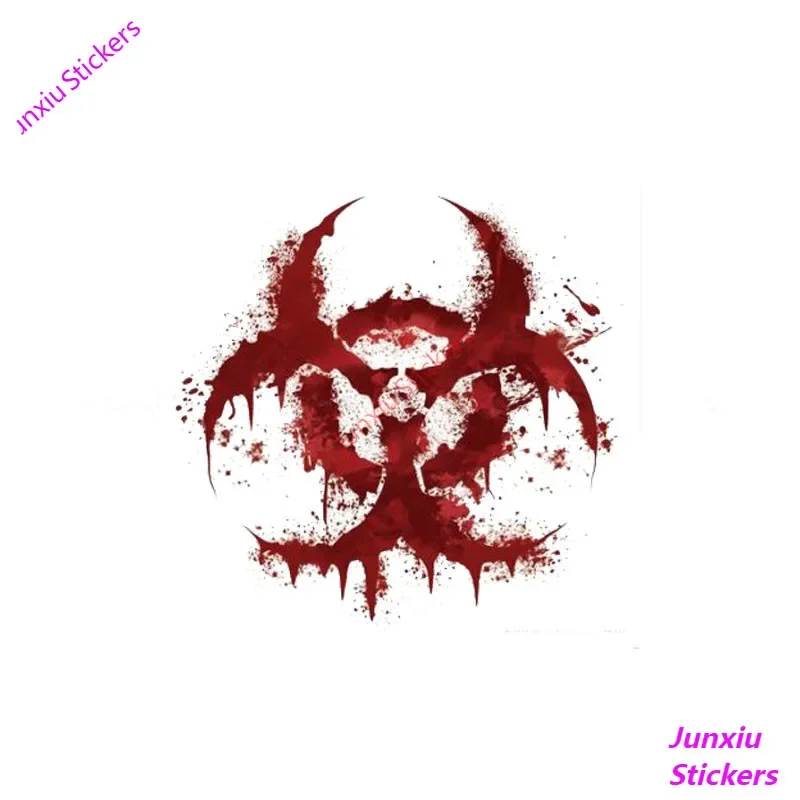 

Creativity WHITE BLOODY BIOHAZARD Car Stickers and Decal Funny Bumper Window Trunk Laptop Cover Scratches Accessories KK11*11cm