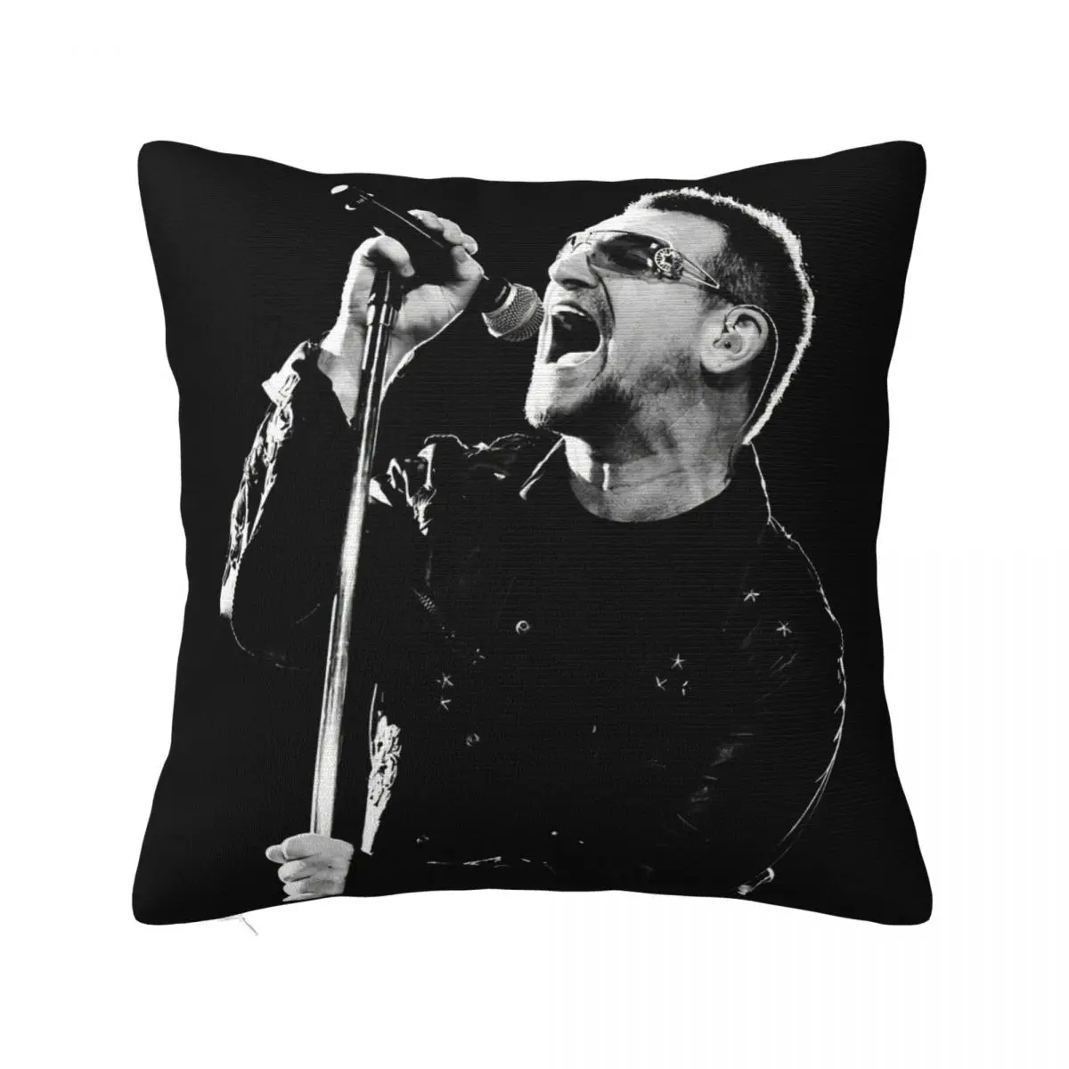 Mens Bono U2 New 100 Cotton Blacks Fruit Of The Loom Kawaii Promotion Graphic Letter Normal Pillow Case