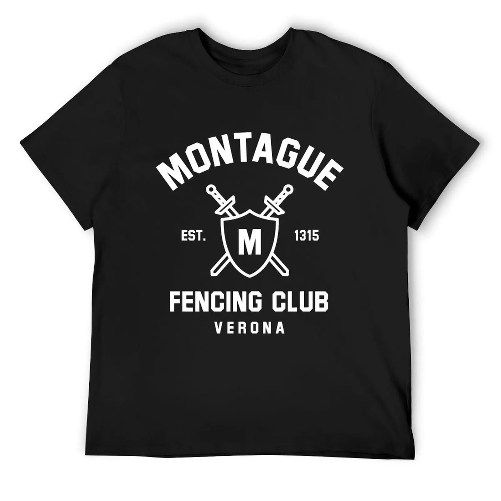 Montague Fencing Club For Literature Lovers T-Shirt graphic shirts shirts graphic tees black t shirts for men