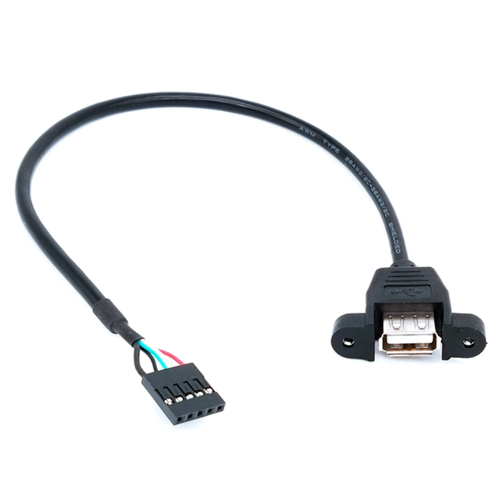Motherboard 5 pin to USB 2.0 adapter cable with screw hole Motherboard pin 5Pin to USB extension cable