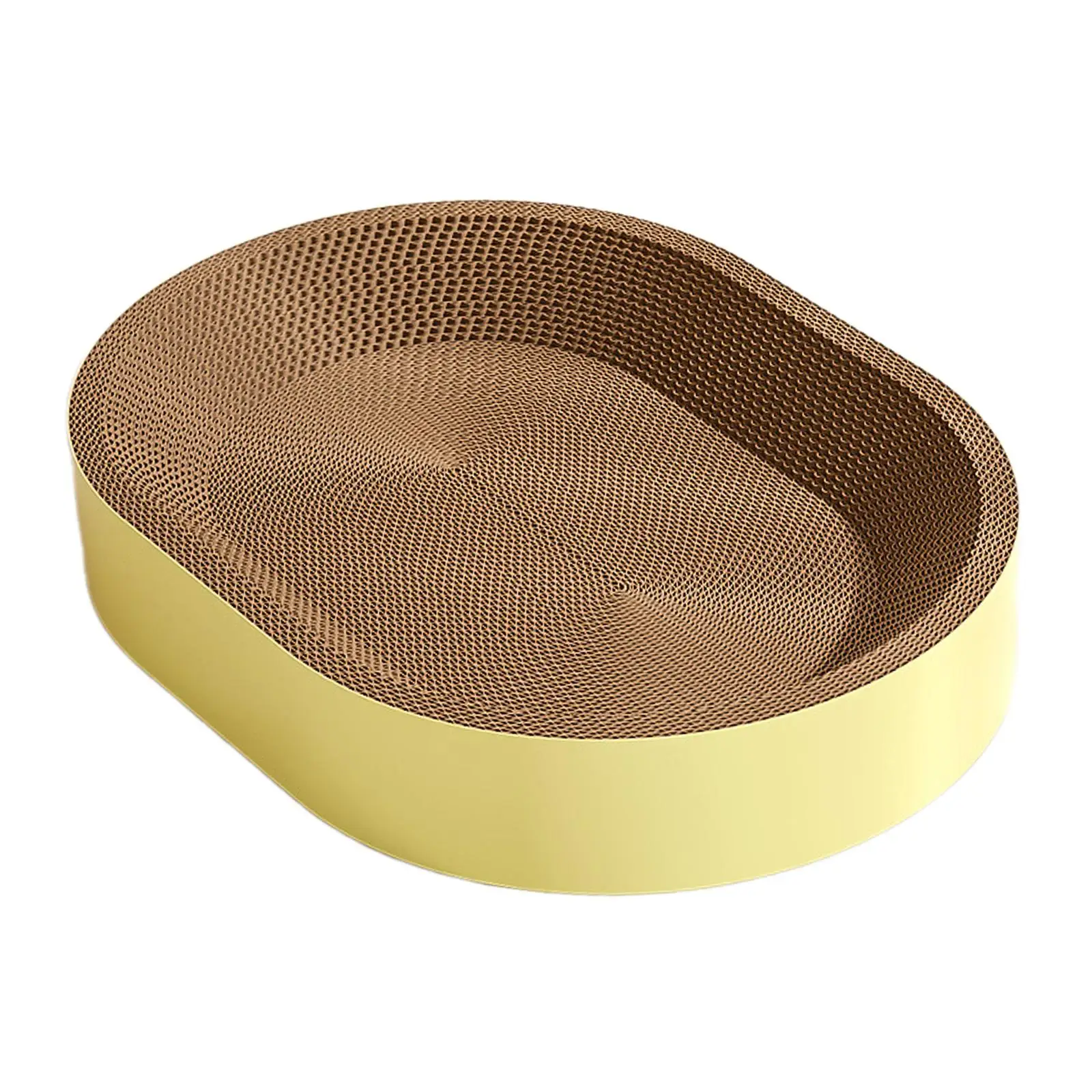 Oval Cardboard Cat Scratcher Bed Scratching Board Furniture Protector Playing Grinding Claw Couch Rest Scratch Pad Nest