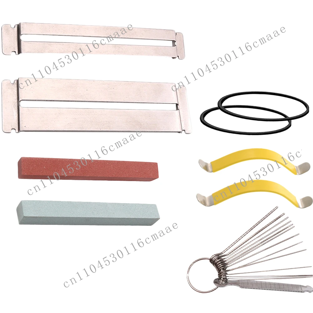 New Set of Guitar Making Tools, Stainless Steel Fingerboard Cover, String Lifting Tool, Nut, Grinding Stone Polishing Plate