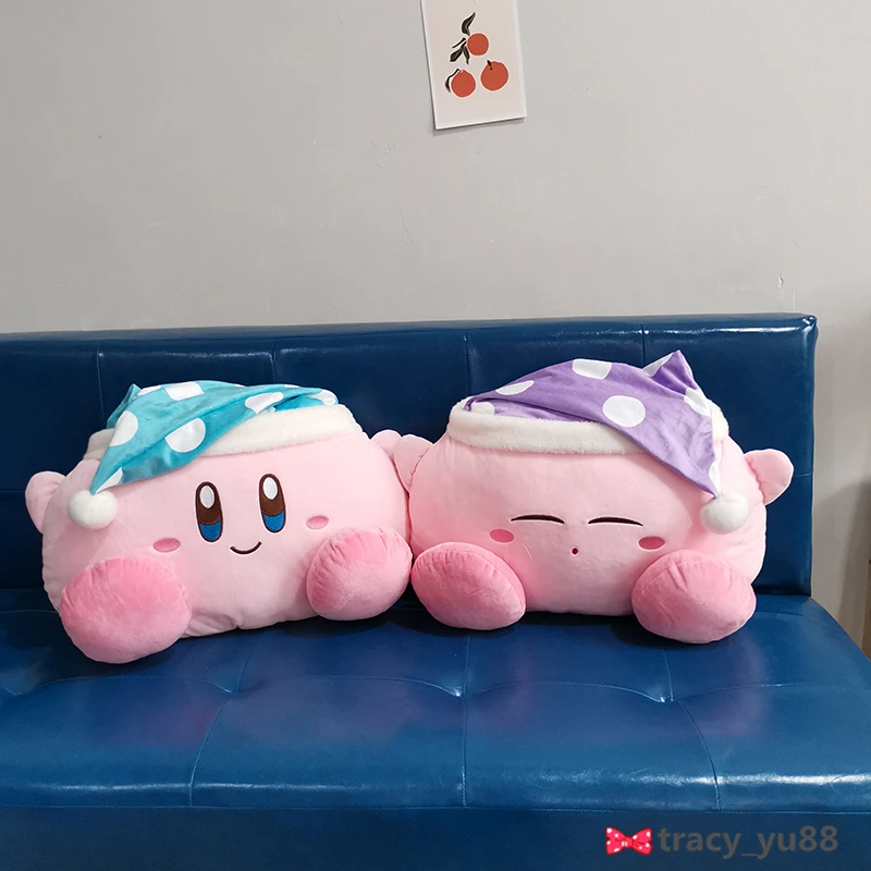 Kirby Headrest Back Cushion For Car Seat Stuffed Anime Kawaii Plushies Very Soft Throw Pillow Sofa Bed Home Decor Xmas Gift Girl