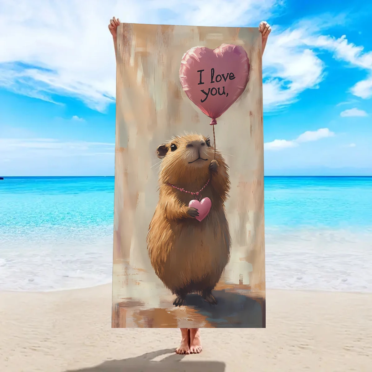 Yoga Fitness Gifts - Capybara Beach Towel Bohemian Style Highquality